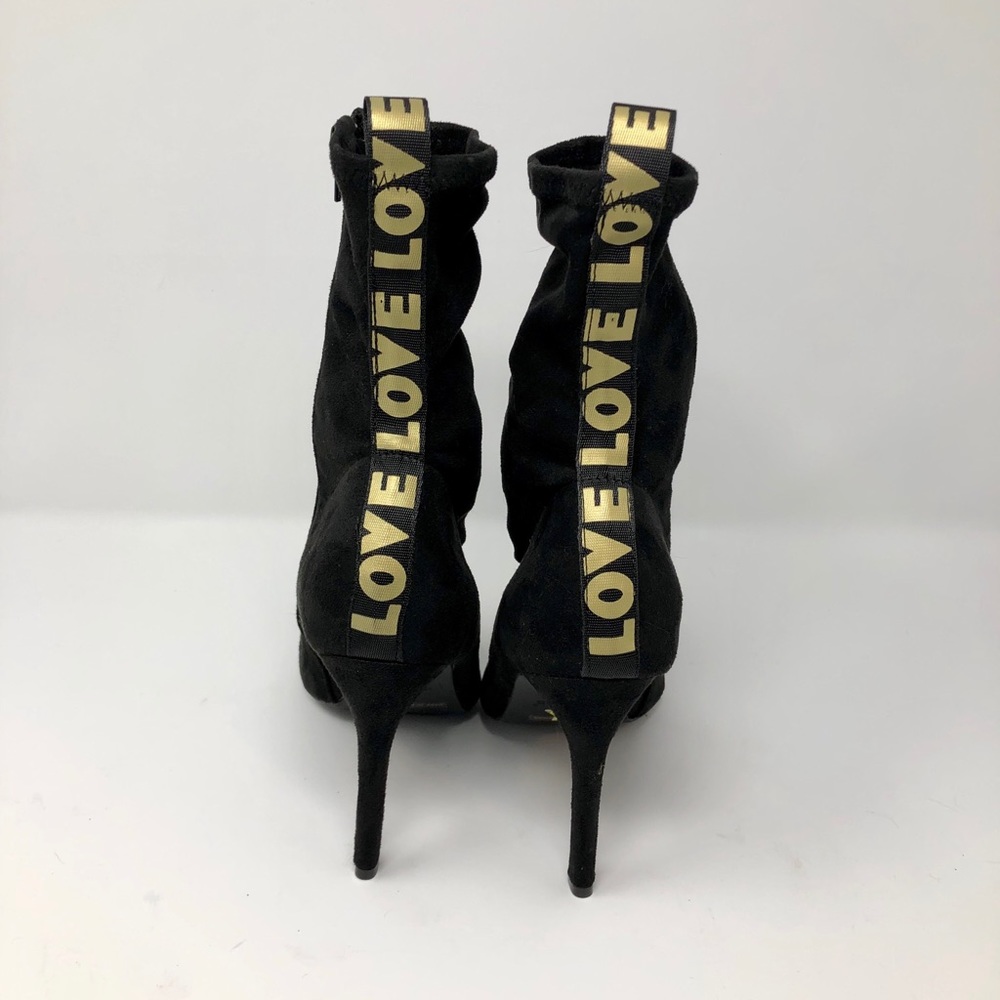 Anne Michelle Black Suede Ankle Pointed  Booties - Picture 3 of 4
